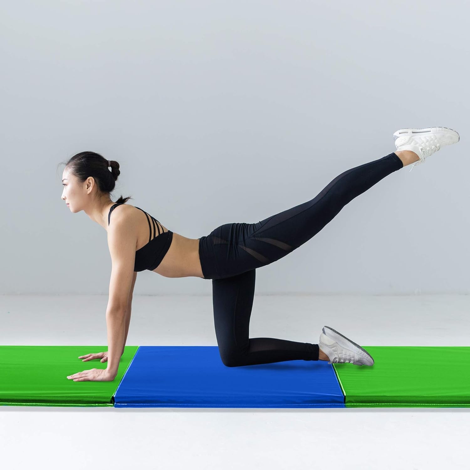 - 4 Ft X 6 Ft X 2 - Personal Fitness & Exercise Mat for Home Workout - Lightweight and Folds for Carrying – All Purpose Gym Mat – Thick Mat for Yoga, Pilates, Stretches, Floor Exercises